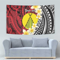 Sigave Chiefdom Wallis and Futuna Personalized Tapestry Frangipani Flowers Polynesian Pattern