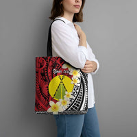 Sigave Chiefdom Wallis and Futuna Personalized Tote Bag Frangipani Flowers Polynesian Pattern - Polynesian Pride