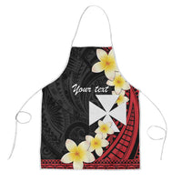 Uvea Chiefdom Wallis and Futuna Personalized Apron Frangipani Flowers Polynesian Pattern - Polynesian Pride