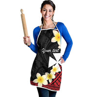 Uvea Chiefdom Wallis and Futuna Personalized Apron Frangipani Flowers Polynesian Pattern - Polynesian Pride