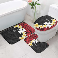 Uvea Chiefdom Wallis and Futuna Personalized Bathroom Set Frangipani Flowers Polynesian Pattern - Polynesian Pride