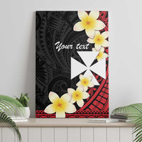 Uvea Chiefdom Wallis and Futuna Personalized Canvas Wall Art Frangipani Flowers Polynesian Pattern