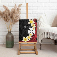 Uvea Chiefdom Wallis and Futuna Personalized Canvas Wall Art Frangipani Flowers Polynesian Pattern