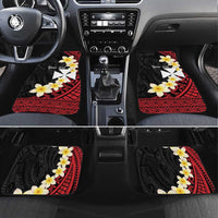 Uvea Chiefdom Wallis and Futuna Personalized Car Mats Frangipani Flowers Polynesian Pattern