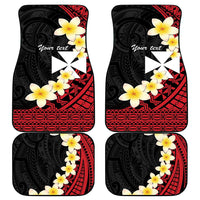 Uvea Chiefdom Wallis and Futuna Personalized Car Mats Frangipani Flowers Polynesian Pattern