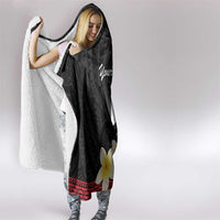 Uvea Chiefdom Wallis and Futuna Personalized Hooded Blanket Frangipani Flowers Polynesian Pattern