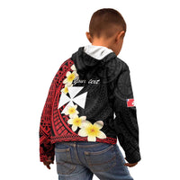 Uvea Chiefdom Wallis and Futuna Personalized Kid Hoodie Frangipani Flowers Polynesian Pattern