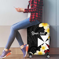 Uvea Chiefdom Wallis and Futuna Personalized Luggage Cover Frangipani Flowers Polynesian Pattern