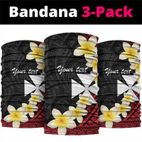 Uvea Chiefdom Wallis and Futuna Personalized Neck Gaiter Frangipani Flowers Polynesian Pattern - Polynesian Pride