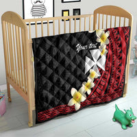 Uvea Chiefdom Wallis and Futuna Personalized Quilt Frangipani Flowers Polynesian Pattern