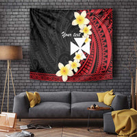 Uvea Chiefdom Wallis and Futuna Personalized Tapestry Frangipani Flowers Polynesian Pattern
