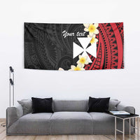 Uvea Chiefdom Wallis and Futuna Personalized Tapestry Frangipani Flowers Polynesian Pattern