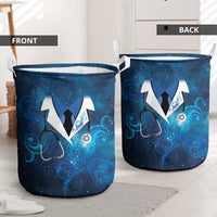 New Zealand Nurses RN Laundry Basket Galaxy Stethoscope Maori Motif LT9 - Polynesian Pride