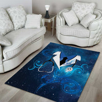 New Zealand Nurses RN Area Rug Galaxy Stethoscope Maori Motif
