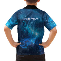 New Zealand Nurses RN Personalised Kid Hawaiian Shirt Galaxy Stethoscope Maori Motif LT9 - Polynesian Pride
