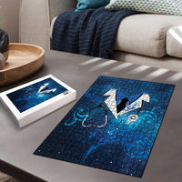 New Zealand Nurses RN Puzzle Galaxy Stethoscope Maori Motif