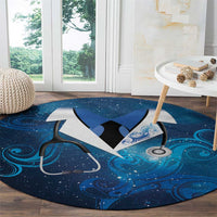 New Zealand Nurses RN Round Carpet Galaxy Stethoscope Maori Motif LT9 - Polynesian Pride