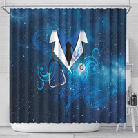 New Zealand Nurses RN Shower Curtain Galaxy Stethoscope Maori Motif