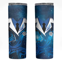 New Zealand Nurses RN Personalised Skinny Tumbler Galaxy Stethoscope Maori Motif