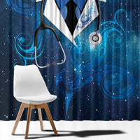 New Zealand Nurses RN Window Curtain Galaxy Stethoscope Maori Motif