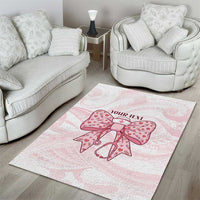 New Zealand Nurses RN Personalised Area Rug Pink Stethoscope Coquette Bow Maori Motif
