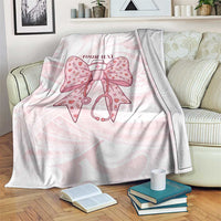 New Zealand Nurses RN Personalised Blanket Pink Stethoscope Coquette Bow Maori Motif