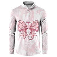 New Zealand Nurses RN Personalised Button Sweatshirt Pink Stethoscope Coquette Bow Maori Motif