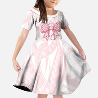 New Zealand Nurses RN Personalised Family Matching Mermaid Dress and Hawaiian Shirt Pink Stethoscope Coquette Bow Maori Motif