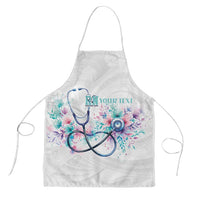 New Zealand Nurses RN Personalised Apron Stethoscope Floral Maori Motif