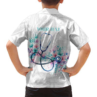 New Zealand Nurses RN Personalised Family Matching Summer Maxi Dress and Hawaiian Shirt Stethoscope Floral Maori Motif LT9 - Polynesian Pride