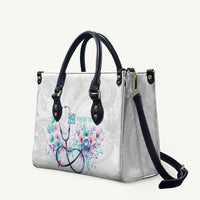 New Zealand Nurses RN Personalised Leather Bag Stethoscope Floral Maori Motif