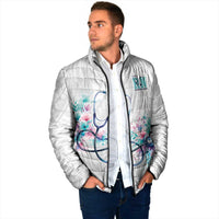 New Zealand Nurses RN Personalised Padded Jacket Stethoscope Floral Maori Motif
