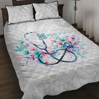 New Zealand Nurses RN Personalised Quilt Bed Set Stethoscope Floral Maori Motif