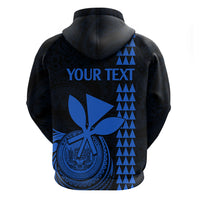 Custom Hawaii Hoodie King Kamehameha Blue LT9 - Polynesian Pride