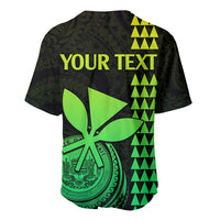 Custom Hawaii Baseball Jersey King Kamehameha - Lime LT9 - Polynesian Pride