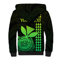 Custom Hawaii Sherpa Hoodie King Kamehameha - Lime LT9 - Polynesian Pride