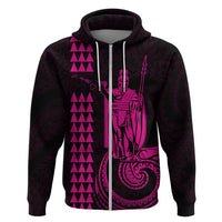 Custom Hawaii Hoodie King Kamehameha Pink LT9 Zip Hoodie Pink - Polynesian Pride