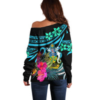 Custom Solomon Islands Off Shoulder Sweater Happy Independence Day LT9 - Polynesian Pride