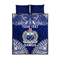 Personalised Samoa Coat Of Arms Quilt Bed Set With Polynesian Pattern Version