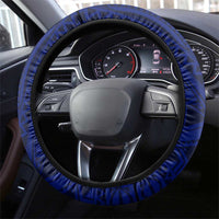 Samoa Coat Of Arms Steering Wheel Cover With Polynesian Pattern Version