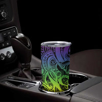 Polynesian Tribal Plumeria Tumbler Cup with Hawaii Kanaka Maoli Reggae Version