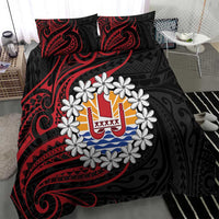 Tahitian Coat Of Arm and Tiare Flower Bedding Set Polynesian Tribal Tattoo LT9 - Polynesian Pride