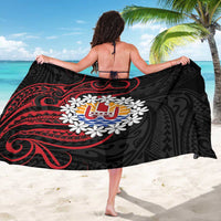 Tahitian Coat Of Arm and Tiare Flower Sarong Polynesian Tribal Tattoo