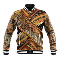 Hawaiian Style Tapa Baseball Jacket Vintage Seamless Pattern - Polynesian Pride
