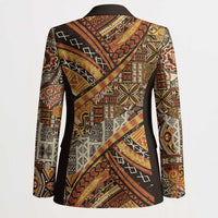 Hawaiian Style Tapa Blazer Vintage Seamless Pattern - Polynesian Pride