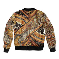 Hawaiian Style Tapa Bomber Jacket Vintage Seamless Pattern - Polynesian Pride