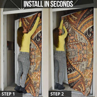 Hawaiian Style Tapa Door Cover Vintage Seamless Pattern - Polynesian Pride