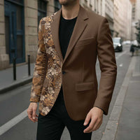 Hawaiian Tribal Elements Hibiscus Blazer Gold Pattern - Polynesian Pride