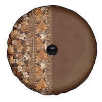 Hawaiian Tribal Elements Hibiscus Spare Tire Cover Gold Pattern - Polynesian Pride