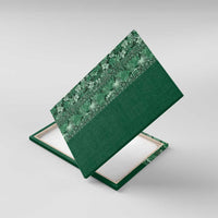 Hawaiian Tribal Elements Hibiscus Canvas Wall Art Green Pattern - Polynesian Pride